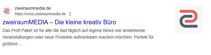 Mockup einer Google-Suchergebnisseite